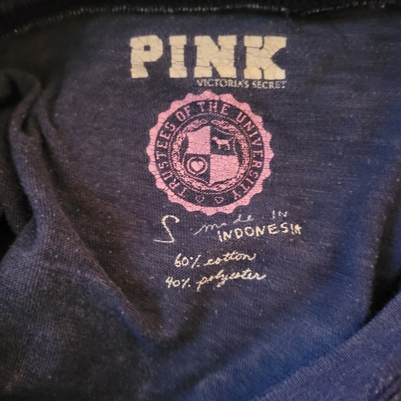 Victoria's Secret PINK Women's T-shirt, Blue/Pink, S, Y2K, Good Condition - Picture 11 of 12